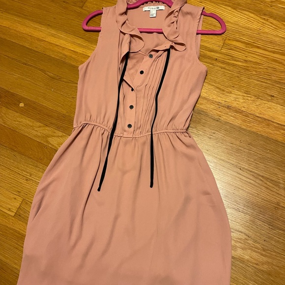 Forever 21 Dresses & Skirts - Forever21 (L) Pink with black bow tie dress.